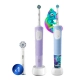 Набор электрических зубных щеток Oral-B Vitality Kids Хамелеон + Vitality Pro лиловая c дополнительной насадкой Sensitive Clean (1 шт)