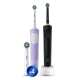 Набор электрических зубных щеток Oral-B Vitality Pro DUO черная и лиловая (2 шт) с насадкой Oral-B CrossAction для эффективной чистки (4 шт) 0