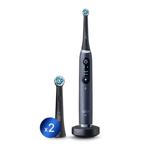 Электрическая зубная щетка Oral-B iO 9 Black Onyx с насадками Ultimate Clean (2 шт) черные 0
