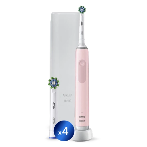 Электрическая зубная щетка Oral-B Pro 3 3500 + Насадка для эффективной чистки Oral-B CrossAction (4 шт) 0