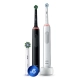 Набор электрических зубных щеток Oral-B Pro 3 DUO черная и белая (2 шт) с насадкой Oral-B CrossAction для эффективной чистки (6 шт) 0