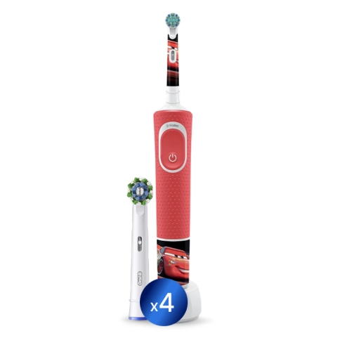 Детская электрическая зубная щеткаOral-B Vitality Kids Тачки с насадкой Oral-B CrossAction для эффективной чистки (4 шт) 0