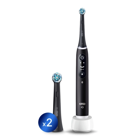 Электрическая зубная щетка Oral-B iO 6 Black Lava c насадками Ultimate Clean (2 шт) черные 0