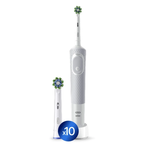 Электрическая зубная щётка Oral-B Vitality Pro белая + Насадки Oral-B CrossAction (10 шт) 0