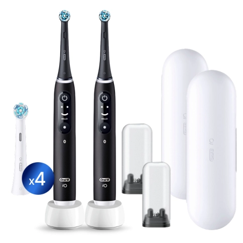 Набор электрических зубных щеток Oral-B iO 6 DUO Black Lava (2 шт) насадками Ultimate Clean (4 шт) 0
