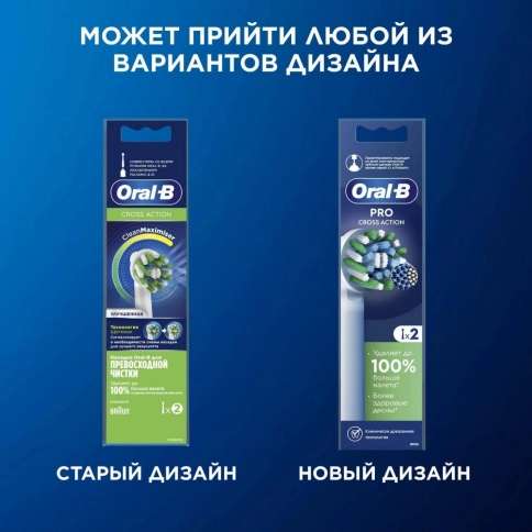 Насадки Oral-B Pro Cross Action EB50RX-2, (2 шт) 12