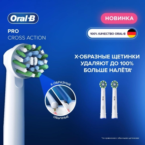 Насадки Oral-B Pro Cross Action EB50RX-2, (2 шт) 3