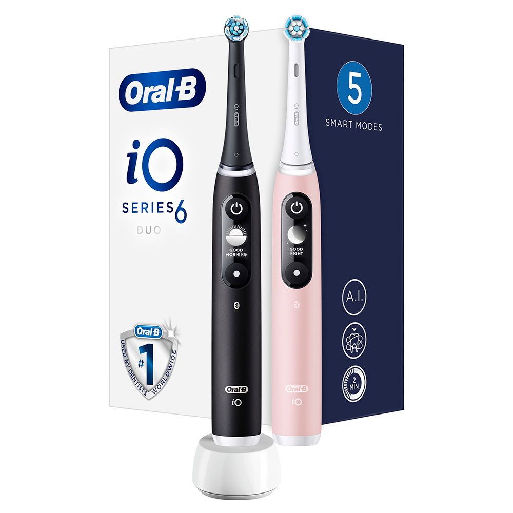 Электрическая зубная щетка Oral-B iO 6 DUO Black Lava Pink Sand 2999900₽