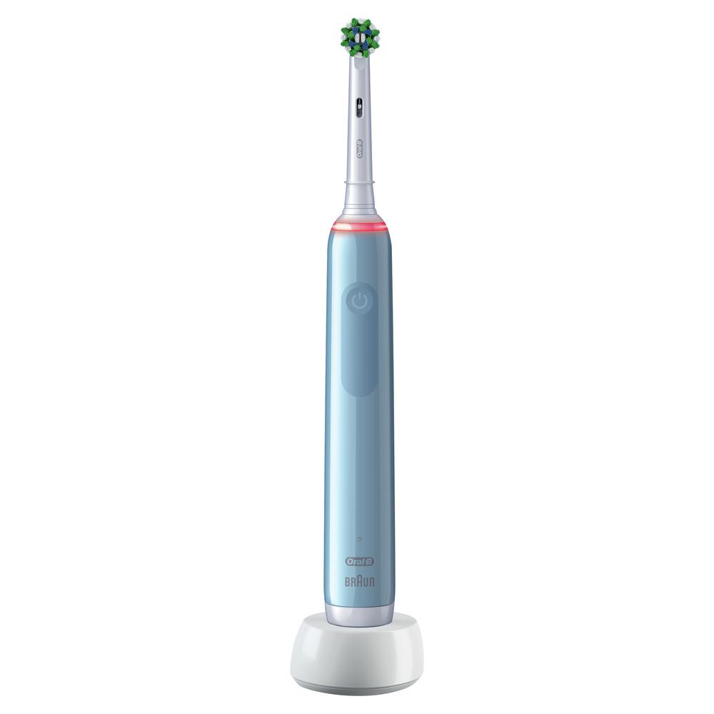 Электрическая зубная щетка ORAL-B Pro 3 3000D5055133 CrossAction голубая 585500₽