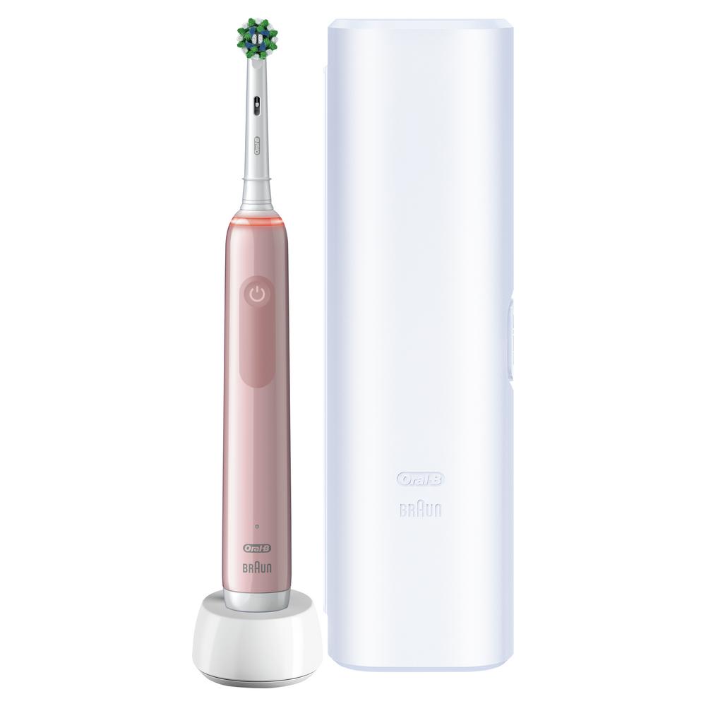 Электрическая зубная щетка ORAL-B Pro 3 3500D5055133X CrossAction розовая 599900₽
