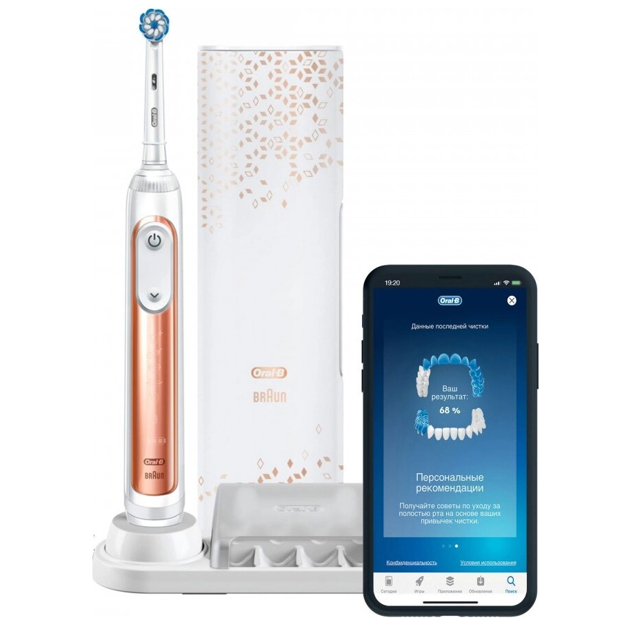 Электрическая зубная щетка Oral-B Genius X 20000N Rose Gold D706.515.6X